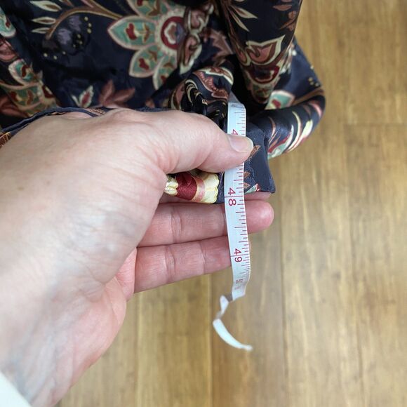 Vintage Victorias Secret Robe Floral Satin Long Womens Small Purple Belted 90s - Picture 13 of 13